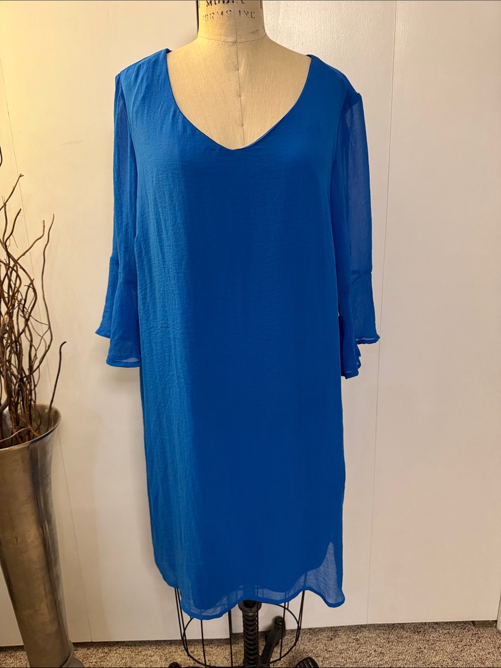 Tacera Royal Blue Midi Dress